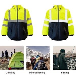 Hi VIS xây dựng bảo hộ lao động Áo khoác cho nam giới tùy chỉnh mùa đông không thấm nước an ninh áo với phản quang tính năng an toàn - Product Image 3