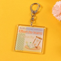 Porte-clés en acrylique sur le thème des dessins animés, personnalisé, mignon, breloque pour sac à dos d'étudiant, accessoire de sac pour filles, bibelot pour couples, article promotionnel