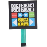 Panel de Teclado de Membrana con Teclas Táctiles Electrónicas Inteligentes, Botones en Relieve, con Membrana Flexible y Teclado de Cúpula Metálica