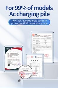 สถานีชาร์จรถยนต์ไฟฟ้าแบบที่ 2 ขนาด 7 กิโลวัตต์ แบบ OEM ปรับแต่งได้ด้วยแอปพลิเคชัน ควบคุมผ่านแอป ได้รับมาตรฐาน CE UKCA ใหม่ IP65 สำหรับใช้ในบ้าน - Product Image 4