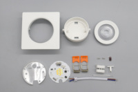 SKD LED lampe 7W AC220-240V plafond Downlight Angle réglable en plastique 3 CCT changement cadran interrupteur 3000K/4000K/6500K pour intérieur