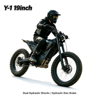Moto électrique Y-1 19 pouces R, moteur sans balais 72V 4500W, vitesse maximale 80 km/h, autonomie 120 km, batterie amovible 22,5 Ah, double freinage hydraulique