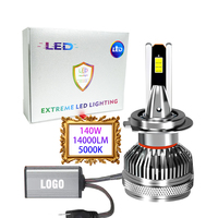 Ampoules LED de phare super lumineuses, accessoires de voiture les plus récents, H1/H3//H4/H8/H9/H11/H7, lampe LED de voiture