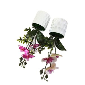 Nuovo <span class=keywords><strong>Bonsai</strong></span> di Phalaenopsis a Tre Fiori in Vaso Dritto 26x13cm, Pianta Verde per Interni/Esterni, Decorazione Semplice per Casa e Festività - Product Image 5