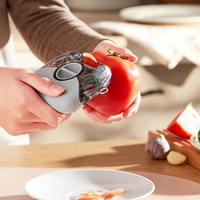 Produits Tendances 2026 Nouveautés Éplucheur de Légumes et Fruits 3-en-1 en Acier Inoxydable, Coupe-Julienne, Outil de Cuisine Portable