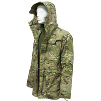 Veste tactique thermique imperméable en duvet CP, veste d'hiver en tissu avec toile en caoutchouc pressé, veste zippée pour homme, tissée