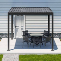 Pergola à lames orientables 3m x 6m, double lames en aluminium, structure en alliage d'aluminium, toit réglable étanche, durable, couleur anthracite