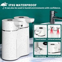 Distributeur de liquide à main pour salle de bain accessoires de douche distributeur de savon double mural en plastique