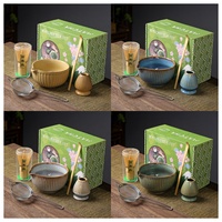 Ensemble de thé matcha écologique de grande taille, 2 à 8 pièces, en céramique, avec fouet à thé, bol à mélanger, Baibenli