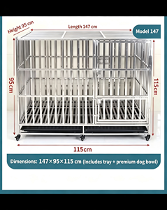 Cage pour chien de grande taille en acier inoxydable épaissi de qualité supérieure, pliable, imperméable, pour <span class=keywords><strong>berger</strong></span> allemand et <span class=keywords><strong>malinois</strong></span> - Product Image 5