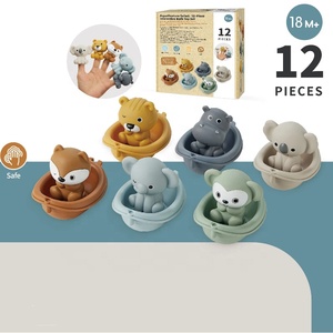 ของเล่นอาบน้ำ MST Toys 6 แบบ ชุดของเล่นรูปช้างบีบได้ นุ่มนิ่ม ลอยน้ำได้ ของเล่นยางไวนิล ชุดของเล่นแบบซ้อนได้ สำหรับเด็กเล็ก - Product Image 2