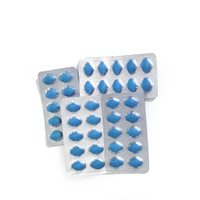 Suplementos funcionales masculinos a base de hierbas, tabletas de Epimedium y Maca para la salud masculina, pastillas azules