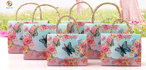 Butterfly Flowers Dessert Paper Candy Boxes Beautiful <strong>Wedding</strong> Decoration <strong>Gift</strong> <strong>Wrap</strong> Embossed for Marriage Special Occasions - Product Image 4