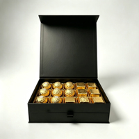 Trendige Maßgefertigte Starre Geschenkbox Doppelschichtige Schublade Schokoladenverpackung Geschenkboxen mit Magnetverschluss für Kleinunternehmen