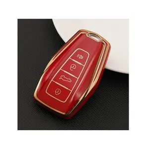 רכב מרחוק מפתח כיסוי מגן TPU בעל מקרה Keychain מעטפת תיק לgeely Binyue GL GS Emgrand Binyue Borui x6 jiaji