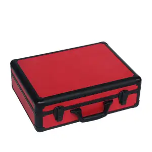 Aluminum Locking Tool Storage Case RED Durable Aluminum Tool Carrying Case Aluminum