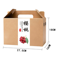Caja de Regalo de Papel Corrugado Protectora para Frutas con Logotipo Personalizado, Caja de Regalo para Miel, Frutas, Cerezas, Pomelos y Manzanas