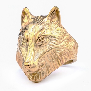 Anillos de Moda de Joyería Fina al por Mayor de la <span class=keywords><strong>Serie</strong></span> Vikinga con Cabeza de Lobo de Hielo Retro y Poderosos para Hombres y Mujeres - Product Image 4