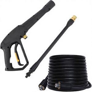 Pistolet à eau <span class=keywords><strong>haute</strong></span> <span class=keywords><strong>pression</strong></span> 1500W en acier inoxydable, buse de jet, embouts, tuyau de 32 pieds, compatible Greenworks pour lave-auto - Product Image 2