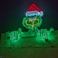 Decoración Luminosa LED con Motivo de Grinch para Exteriores, Personalizable en 2D y 3D, Luces Navideñas para Jardín y Exhibiciones Festivas