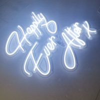 Letrero de neón LED Happily Ever after para bodas y decoración Corporativa para Empresas y hospitales