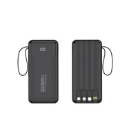 Station d'alimentation portable de haute qualité, charge super rapide, banques d'alimentation 22,5 W, logo personnalisé, banque d'alimentation avec câble 10000 mAh 20000 mAh