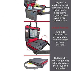 BSCI Factory 3 in 1 Lap Play Snack Tray Bag Foldable Kids <b>Car</b> Seat <b>Toddler</b> Travel Tray - Product Image 4