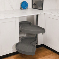 Panier de rangement d'angle coulissant pour cuisine en PS, plateau pivotant, paniers de rangement Magic Corner en gros
