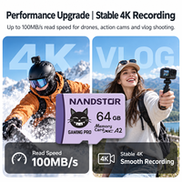 Pabrik Nandstor OEM Kartu SD TF 256GB 512GB 1TB Kecepatan Tinggi V60 U3 A2 Kartu Memori Video 4K untuk Kamera Camcorder Kamera Aksi Grosir