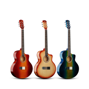 Prix usine personnalisé 6 cordes <span class=keywords><strong>guitare</strong></span> <span class=keywords><strong>classique</strong></span> 41 pouces tilleul acoustique coloré et pas cher pour adultes enfants débutants - Product Image 2