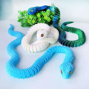 Juguetes Lindos de Alta Calidad, Juguetes Antiestrés de <span class=keywords><strong>Anaconda</strong></span> Impresos en 3D, Huevo de Serpiente para Armar para Niños con Ojos Impresos en 3D y Serpiente en el Interior - Product Image 4