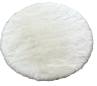 Tapis en fausse fourrure couleur unie style nordique moderne, mignon et antidérapant, à poils longs, pour chambre à coucher, chevet, salon, table basse