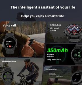 Haute qualité JS <span class=keywords><strong>MARQ</strong></span> mode Sport montre pour hommes 100 Modes étape 1.39 "HD rond BT appel musique fréquence cardiaque Android montre intelligente - Product Image 4