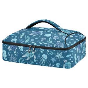 Sac Isotherme Personnalisé pour Casserole, Doublure en Feuille d'Aluminium, 15L, Sac Glacière pour Potluck, Sac Repas Imprimé Hawaïen, Aliments Chauds ou Froids - Product Image 1