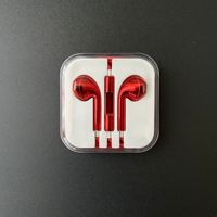 Earphone berkabel 3.5mm warna elektroplating baru dengan kontrol suara dan mikrofon, earphone olahraga dalam telinga untuk musik