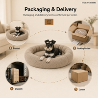 Coussin pliable antidérapant et écologique pour chiens et chats Yangyangpet Fashion, personnalisable, OEM ODM, apaisant, imperméable, amovible et lavable