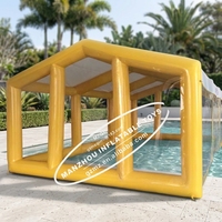 Abri de piscine gonflable transparent avec plafond couvert, couverture de piscine gonflable