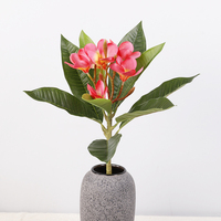 Prix usine fleurs artificielles frangipanier réaliste vraie touche artificielle Plumeria fleurs pour fête mariage décoration de la maison