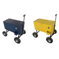 Glacière portable en métal avec roues pour le camping