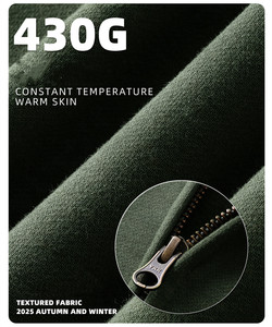 CNSHELL 420gsm Unisex Men's Autumn Hoodie Cardigan Sweatshirt Solid Oversized Fit Metal Zipper up Wide <strong>Hooded</strong> <strong>Fleece</strong> - Product Image 6