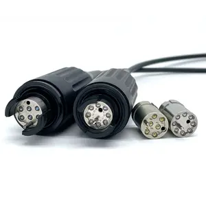 6 core 8Core Expanded beam Junior konektor optik Plug/soket diakhiri onlapis baja bidang kabel dengan kabel drum