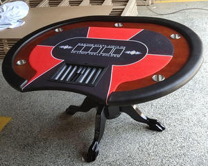 Sòng bạc chuyên nghiệp Poker bảng Texas Hold'em bảng với LED chiếu sáng chủ sở hữu cốc sang trọng blackjack Deluxe cung cấp thiết bị - Product Image 6