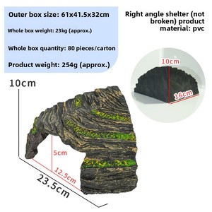 Nhự<span class=keywords><strong>a</strong></span> trang trí hang động ẩn náu cho các loài bò sát & Lưỡng Cư rù<span class=keywords><strong>a</strong></span> hộp với Basking & leo nền tảng tắc kè cảnh quan phong cảnh - Product Image 6