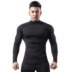Maglia Sportiva Invernale <span class=keywords><strong>da</strong></span> <span class=keywords><strong>Uomo</strong></span> con Collo Alto, Motivo 3D, Elastica con Bottoni, Asciugatura Rapida per Corsa - Product Image 5