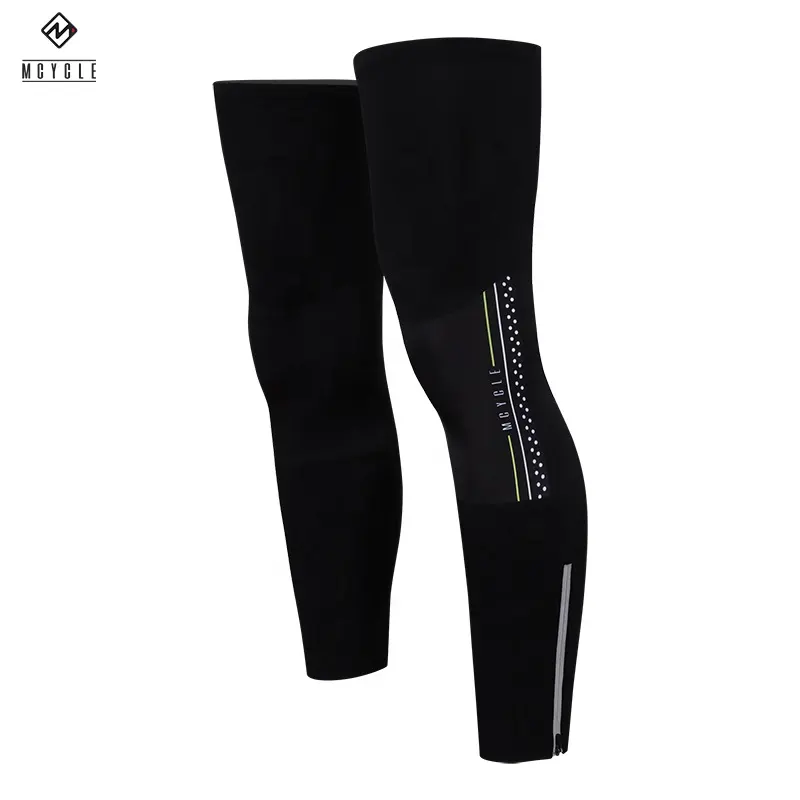 Custom sportful pro cycling team Leg Warmer women's cycling leg sleeve with reflective zipper for hi-vision