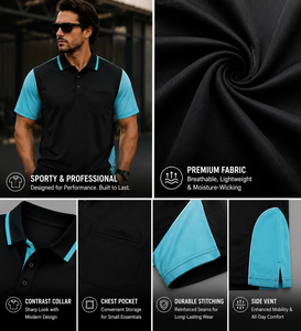 Polo de hombre personalizado con diseño exclusivo, camiseta de golf casual de algodón premium - Product Image 3
