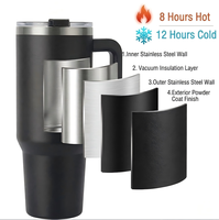 Bouteille isotherme personnalisée 30oz/40oz avec paille, en acier inoxydable, revêtement poudré, pour souvenirs de mariage