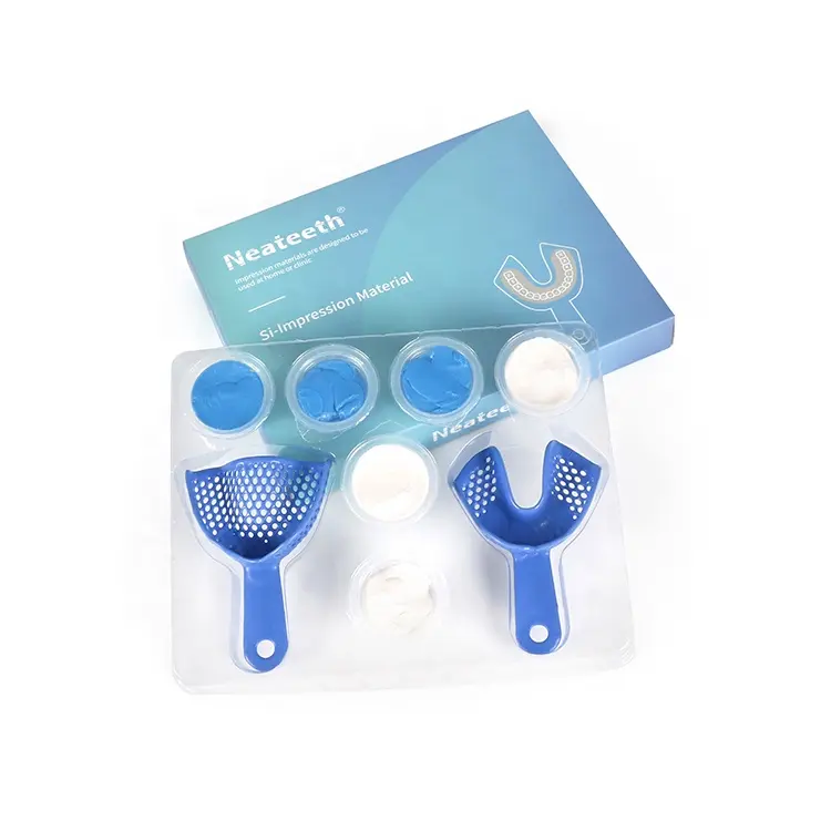 FAST ที่มีประสิทธิภาพแบบพกพาสีฟ้าสี Putty ทันตกรรม Impression Kit สำหรับทำฟันรุ่น