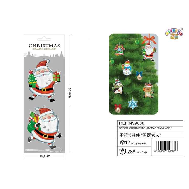 Decor. Christmas ornament "Santa Claus" 10.5x30.5 cm - Christmas decorations