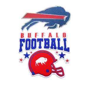 All'ingrosso Nfl Major League Logo della squadra di Football americano fatture di bufalo toppe di ferro per l'abbigliamento